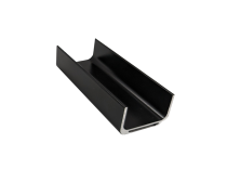 N~ Aluminum C-Channel Handle Matt Black 4 Metre Length