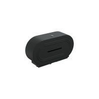 Double Jumbo Toilet Roll Dispenser Lockable - Designer Black
