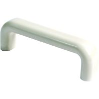Handle "203" Plastic D Flat Section 19mm x 96mm White