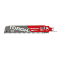 Milwaukee The TORCH Reciprocating Blade Carbide Teeth 7T 150mm (Pack of 3pcs)