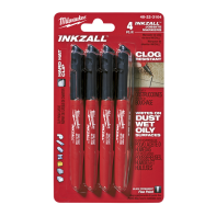 Milwaukee Inkzall Black Fine Point Marker (Pack 4) 48223104