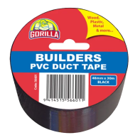 Gorilla Builders PVC Duct Tape Black 48mm x 30M