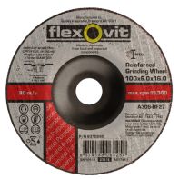 Flexovit Wheel Grinding Metal Depressed Centre A30S 100mm x 6.0mm x 16.0mm 66252841705