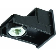 Threaded Adaptor. Square. Nylon. 1" x 5/16" Steel Thread (fix on side). Black
