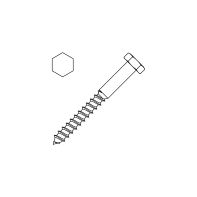 M16 Coach Screw Hex Head DIN 571 Stainless Steel GR 316/A4