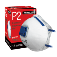 Armour Disposable Respirator Valve P2 Mask (pack of 12pcs)