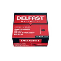 Delfast Straight Brads 16g 50mm Galvanized (Pack 2500)