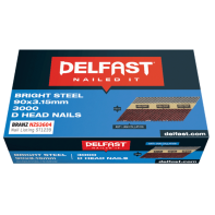 Delfast D Head Collated Nails Bright 90x3.15 (Pack 3000)