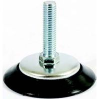 Adj Glide. Non Swivel. 64mm Dia. 3/8 x 38mm. Nickel Plate