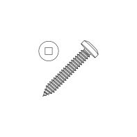 Self Tapping Screw Pan Head Square Drive 2 10g Type AB SS 304