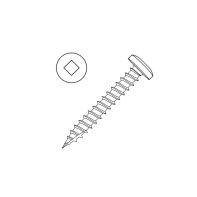 10g x 2 T17 Thread Cutting Screw Pan Head Square Drive SS 304