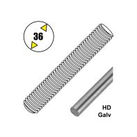 Threaded Rod Class 4.8 DIN976-1A HD Galv M36 X 3.0mtr