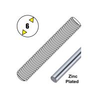 Threaded Rod Class 4.8 DIN976-1A Zinc Plated M6 X 1.0mtr