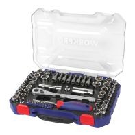 Workpro 63pc 1/4"+3/8" DR. 6 Point Socket Set