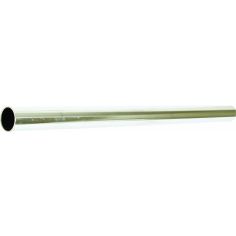 Tubing, steel, 25mm diameter x 1.2mm wall, 3m length, chrome, each
