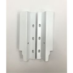 Zapphyre Drawer System rear brackets, H135, silk white, pair